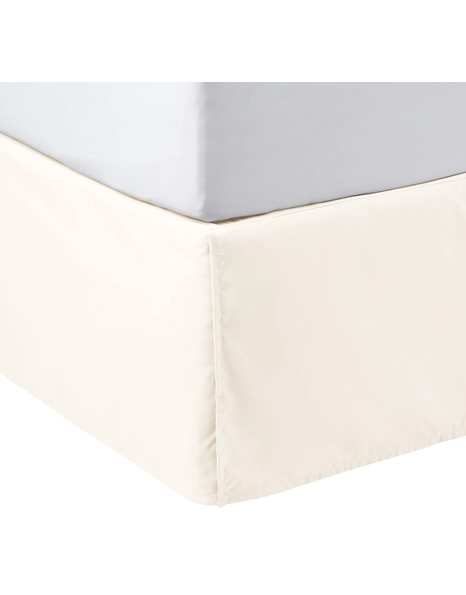 Amazon Basics Pleated Bed Skirt - Queen, Off White