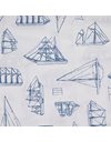 Nautica - King Size Sheets, Cotton Percale Bedding Set, Crisp & Cool, Coastal Home Decor (Whitewood Sail Blue, King)