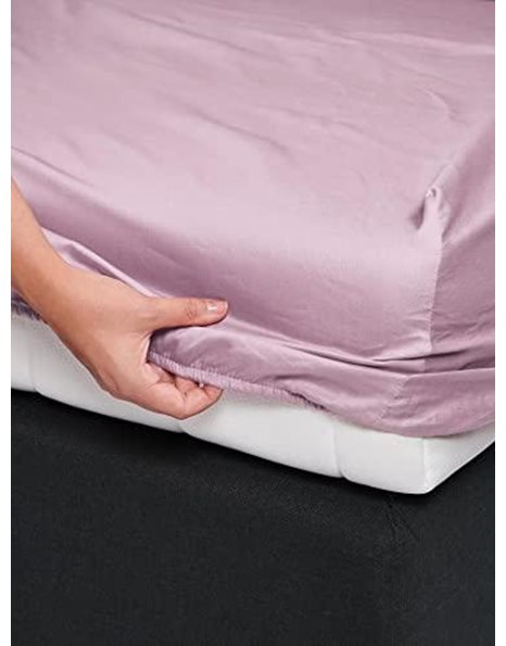 ESSENZA Fitted Sheets, Lilac, 90 cm x 200 cm
