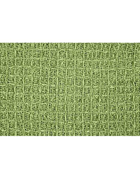 Emma Barclay Honeycomb - Recycled Cotton Plain Waffle Textured Chair Sofa Setee Throw Over Blanket in Pistachio Green - 50x60 (127x152cm)
