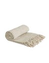 Emma Barclay Honeycomb - Recycled Cotton Plain Waffle Textured Chair Sofa Setee Throw Over Blanket in Ivory Cream - 70x100 (178x254cm)