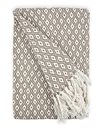 Emma Barclay Casablanca - Scandi Woven Recycled Cotton Chair Sofa Setee Bed Throw Over Blanket in Taupe - 50x60 (127x152cm)