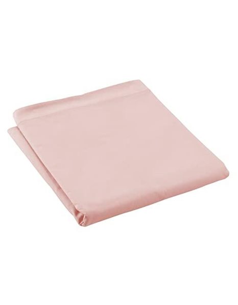 Douceur dInterieur Percaline Flat Sheet for 1 Person 180 x 290 cm Anthracite, Pink, 180 x 290 CM