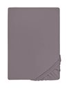 biberna 0077640 Fitted Sheet Boxspring Jersey Elastic (Mattress Height 25-40 cm) 1x 90 x 190 cm > 100 x 220 cm Silver/Grey