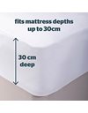Silentnight New Waterproof Mattress Protector - Luxury Super Soft Pad Protect Your Bed Against Spillages - Hypoallergenic Machine Washable Protectors, White
