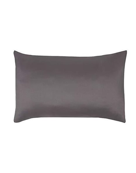 Sleepdown Housewife 2 Pillowcases Super Soft Plain Dye Pair Pack Thermal Warm Cosy Pillow Cover - 50cm x 75cm - Grey