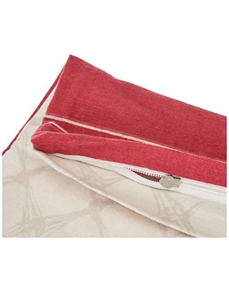 biberna 0006141 Comfort Flannelette Bed Linen Set with Pillowcase 1x 135 x 200 cm and 1x 80 x 80 cm Burgundy