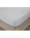 Fitted Sheet White 100% Cotton Bed 150 cm (150 x 190 cm)