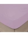 Fitted Sheet Violet 100% Cotton Bed 105 cm (105 x 190 cm)