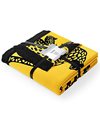 AmeliaHome Zaria Cheetah Cuddly Blanket 150 x 200 cm Cotton Cheetah Pattern Black Yellow