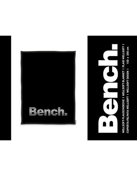 Bench Wellsoft fleece blanket, Modern Opposite, approx. 150x200 cm, 100% polyester, with flag label, color: black, item no .: 7612604036