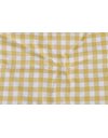 Sleepdown Gingham Check Mustard Plain Reverse Soft Easy Care Duvet Cover Quilt Bedding Set with Pillowcases - Single (135cm x 200cm)