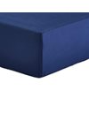 Amazon Basics Microfibre 1 Piece Extra-Deep Fitted Sheet, Navy Blue, Solid, 135 cm x 190 cm x 40 cm