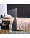 Duquennoy & Lepers - Duvet Cover 260 x 240 cm + 2 Pillowcases - Percale 80 Thread Count - Pink / Anthracite Grey