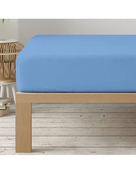 Degrees home Fitted Sheet 90 x 190 cm Adjustable – Brushed Microfibre – Blue