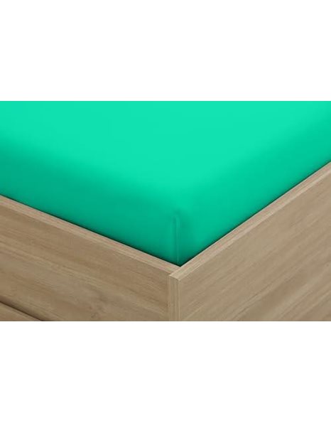Degrees home Fitted Sheet 90 x 190 cm Adjustable – Brushed Microfibre – Green