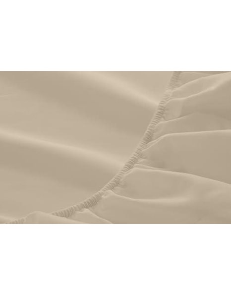 Degrees home Fitted Sheet 90 x 190 cm Adjustable – Brushed Microfibre – Beige