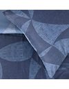 Sleepdown Cutout Textured Geo Reversible Duvet Cover Quilt Bedding Set with Pillowcases Soft Easy Care Bed Linen - Blue - Double (200cm x 200cm)