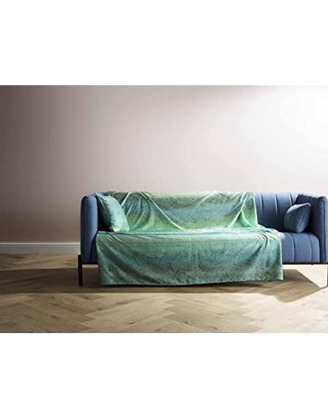 Bassetti Granfoulard Sofa Cover - Gran Scarf for Cotton Sofa - Various Uses (Bedspread, Picnic, Curtain, Table Cover) - Size 270x270cm Monreale V1
