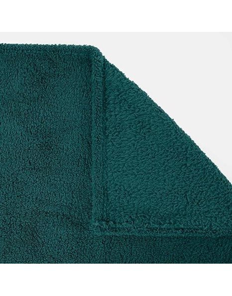 Brentfords Teal Throw Blanket Teddy Fleece, Thick Blanket for Winter Warm Cosy Super Soft Bed Throw Couch Covers Throws Over Sofa Blanket Fleece, 125x150cm