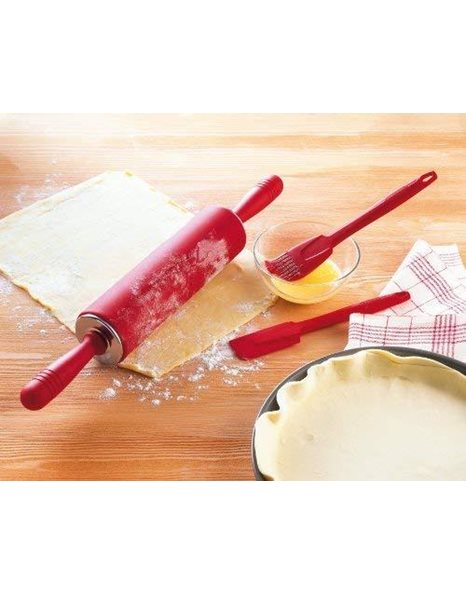 KAISER KAISERflex Red Small Spatula 22.5 cm 100% Food-Safe Silicone with Metal Core Dishwasher-Safe High Form Stability and Flexibility