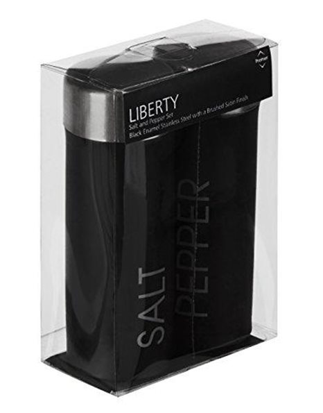 Premier Housewares 508549 Liberty Salt and Pepper Set - Black