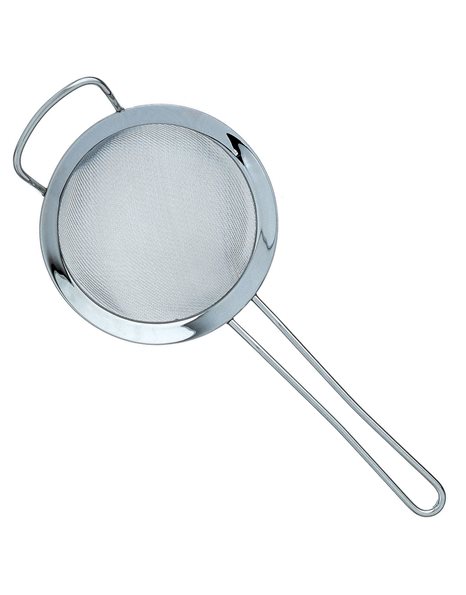 Grunwerg ST-3009 Fine Mesh Strainer with Polished Rim And Handle, Silver, 9-Inch, 22.5cm Diameter