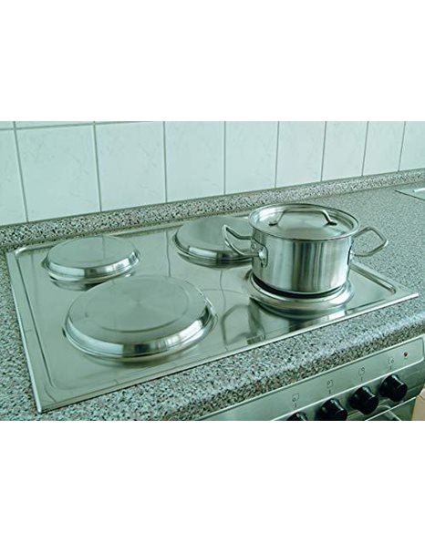 axentia Shatter Proof Hob Cover Protectors, Silver, Set of 4