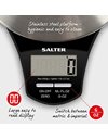 Salter 1035 SSBKDR Digital Kitchen Scale – Electronic Baking Scale with Stainless Steel Platform, Accurate Food Weighing Scales, 5KG Maximum Capacity, Measure Liquids, Add & Weigh/Tare Function, Black