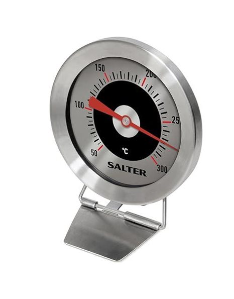 Salter 513 SSCR Oven Thermometer - Stainless Steel Dial, Food Baking, Temperature Gauge 50 – 300°C, For Home/Kitchen, Hang or Stand in Oven, Instant Read, Adjustable Viewing Angle, Bold Display