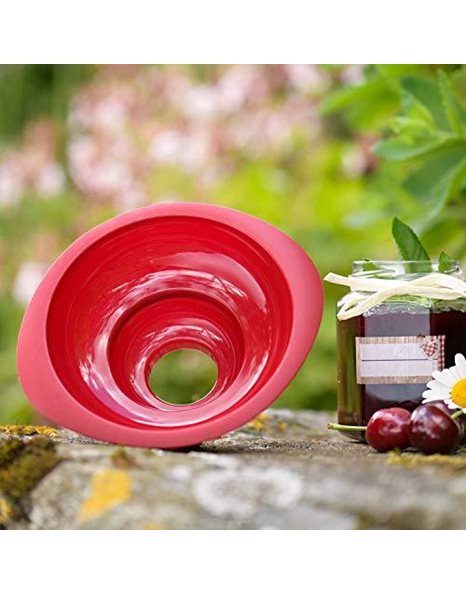 Westmark Set of 2 Canning Funnels, Filling spout diameter: 4.2/7.5 cm, Plastic, Twix, Red, 11552270