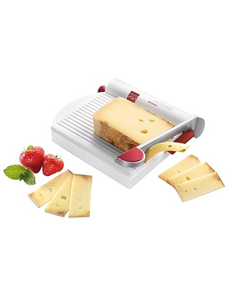 Westmark Cheese Slicer with Sharp Blade, Adjustable Cutting Thickness, Stainless Steel/Aluminium/Plastic, Fromarex, White/Red/Silver, 70002260
