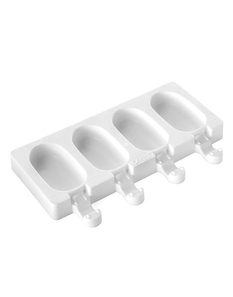 Silikomart Mini Ice-Cream Silicone Bar Mould Set, Classic, White