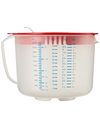 Leifheit Measuring jug Measure & Store 3in1 2.32qt, Transparent/Red, 2.32 quart