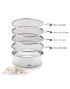 Lacor Interchangeable 4 Mesh Sieve, Stainless Steel, Silver, 23 cm