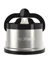 AnySharp Pro Metal Worlds Best Knife Sharpener with Suction, Brushed Metal