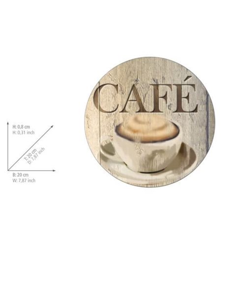 Wenko Salvamanteles/Tabla de Corte vidrio 20 cm. Cafe, Multicoloured, 20.3x22.7x0.8 cm
