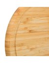 Relaxdays 10022152_305, Natural Breakfast Set of 4, 25 cm, Robust Kitchen Cutting Board, Serving Tray, Chopping, Platter, Round, Bamboo