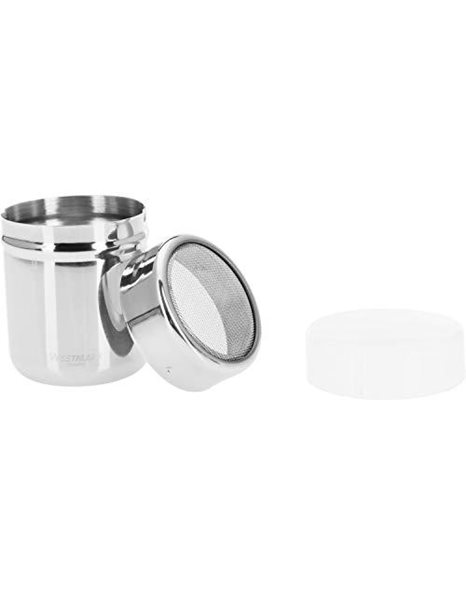 Westmark Powdered Sugar Shaker, With Freshness Lid, Volume: Approximately 80 - 100 Gr, Plastic/Stainless Steel, Silver/Transparent, 69502260