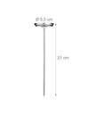Relaxdays Analogue Insert Meat Thermometer, Stainless Steel BBQ Cooking Probe, 20 cm