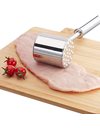 Relaxdays Professional Double-Sided Stainless Steel Meat Tenderiser, 28 cm Long, Silver