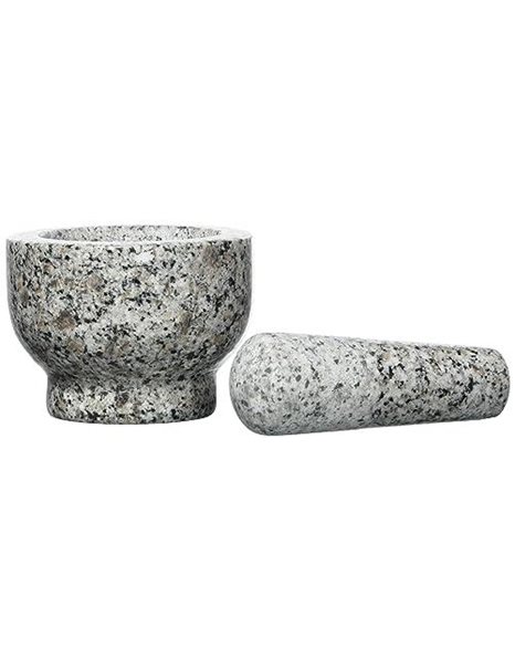 Zeller 24505 Mortar and Pestle Set, Granite, Grey, 9 x 9 x 6.5 cm 2 Units