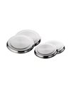 axentia Shatter Proof Hob Cover Protectors, Silver, Set of 4