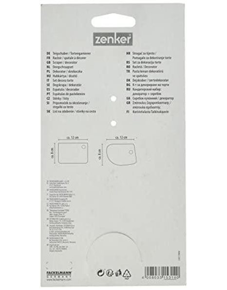 Zenker 15314 Set of 2 Pastry Horns Pastry Scraper, Plastic, Brown, Beige, 12 x 8 cm