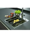 WENKO Sivo Sink Strainer Black for Clean and Hygienic Work, Polypropylene, 37-50 x 7 x 20 cm