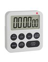 TFA Dostmann Digital Stopwatch, 38.2051.02, Up to 99h/59min/59s, Egg, Kitchen, Homework Timer, Short Term Alarm Clock, with LED Warning Light, 2 Sound Levels, White, (L) 84 x (I) 21 (63) x (H) 88 mm
