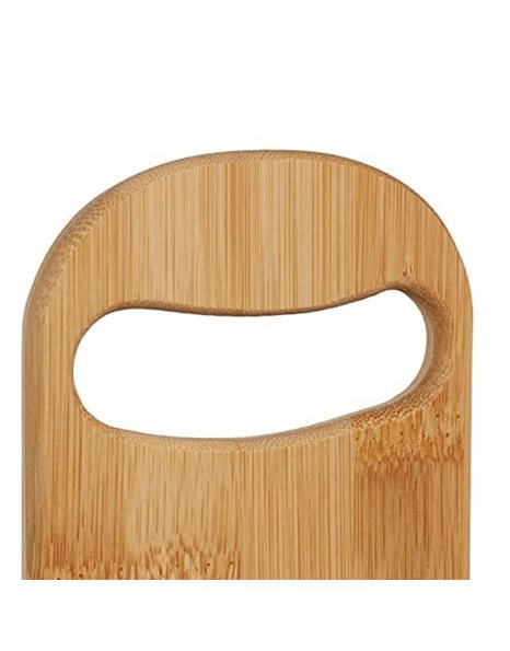 Relaxdays Chopping Boards with Stand, Set of 6, Cutting Mats, 22 x 16 cm, Bamboo, Kitchen Food Preparation, Natural, 32.5 x 16 x 7 cm