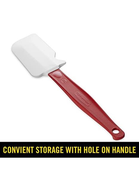 Rubbermaid Commercial Products FG1962000000, High-Heat Silicone Spatula, 24 cm, Red Handle