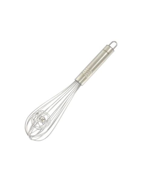 Fackelmann Nirosta Inox 40458 Egg Whisk with Rolling Ball and Suspension Loop Stainless Steel