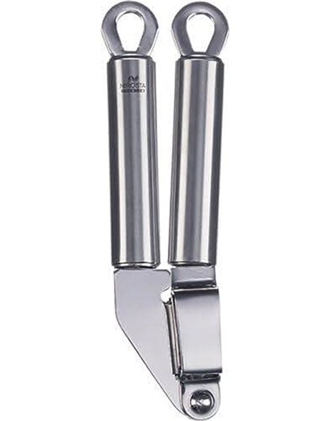 Fackelmann Premium Stainless Steel Garlic Press, Silver, 18.5 x 9 x 3.5 cm